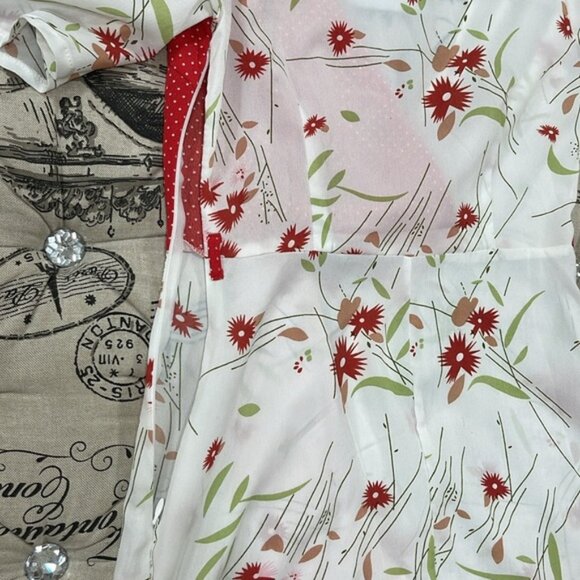 MISSGUIDED Floral Polka Dot Wrap A-Line Dress - Picture 14 of 16